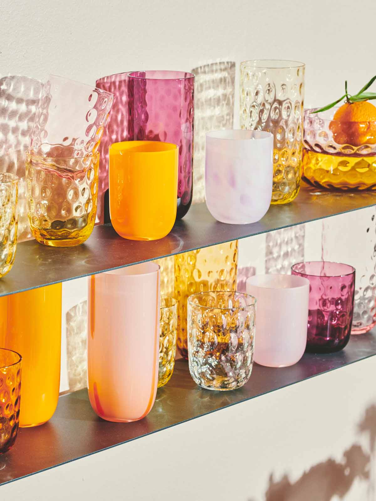 Vandglas i glas H15xD7cm