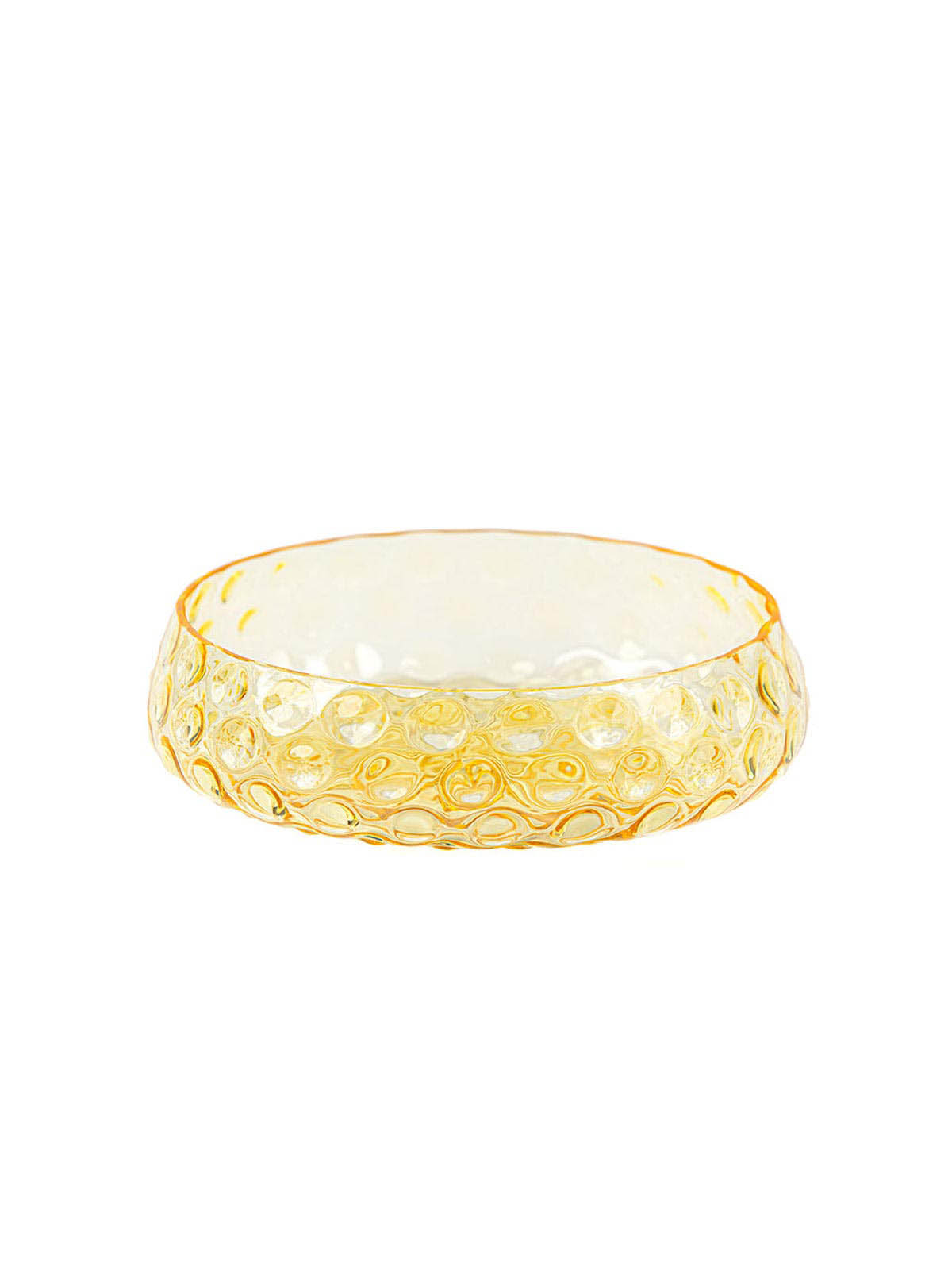 Skål i gult glas H4.5xD17cm