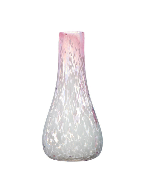 Vase i lyserødt glas H40 cm