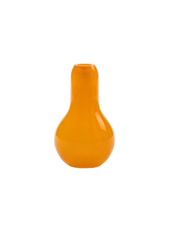 Vase i orange glas H15xD8cm