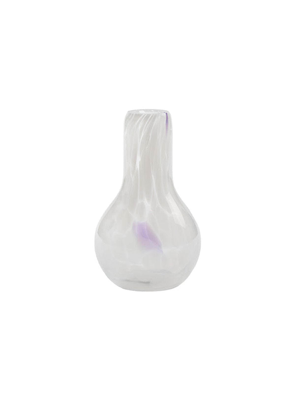 Vase i lyserød glas H15xD8 cm
