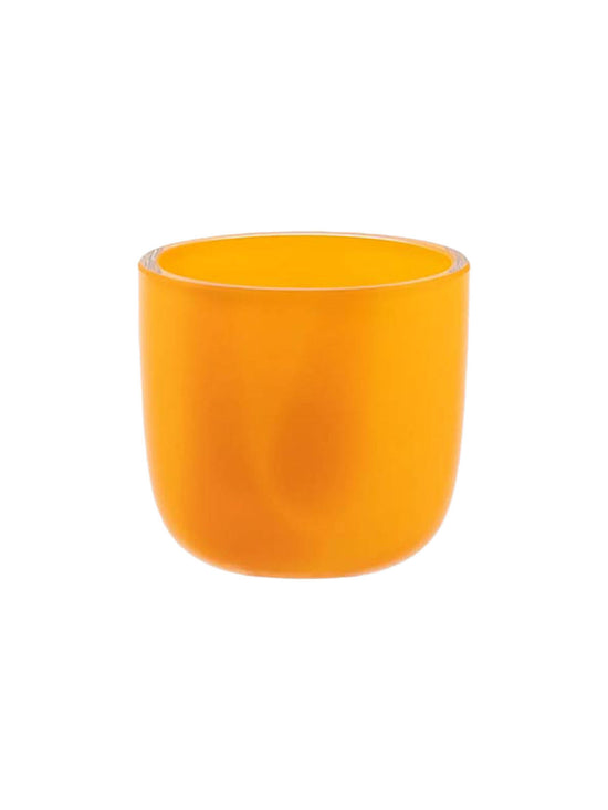 Æggebæger i orange glas H4,5xD5cm
